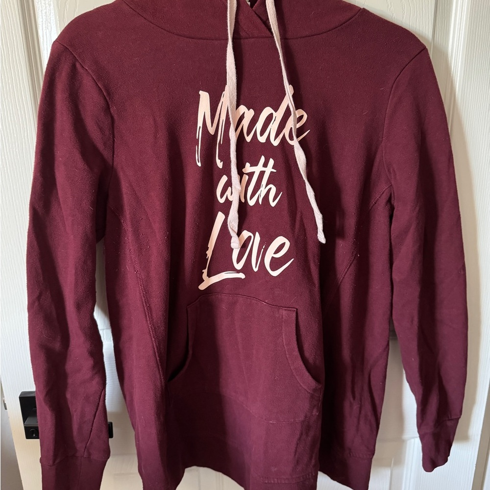 Motherhood Maternity Red Sweater with Casual Graphic